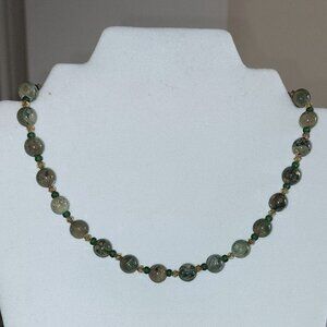 16" Jasper necklace with matching earrings.